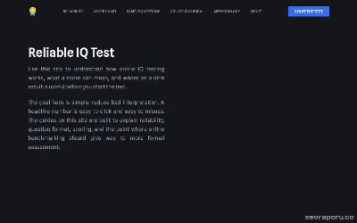 zrzut ekranu reliableiqtest.com